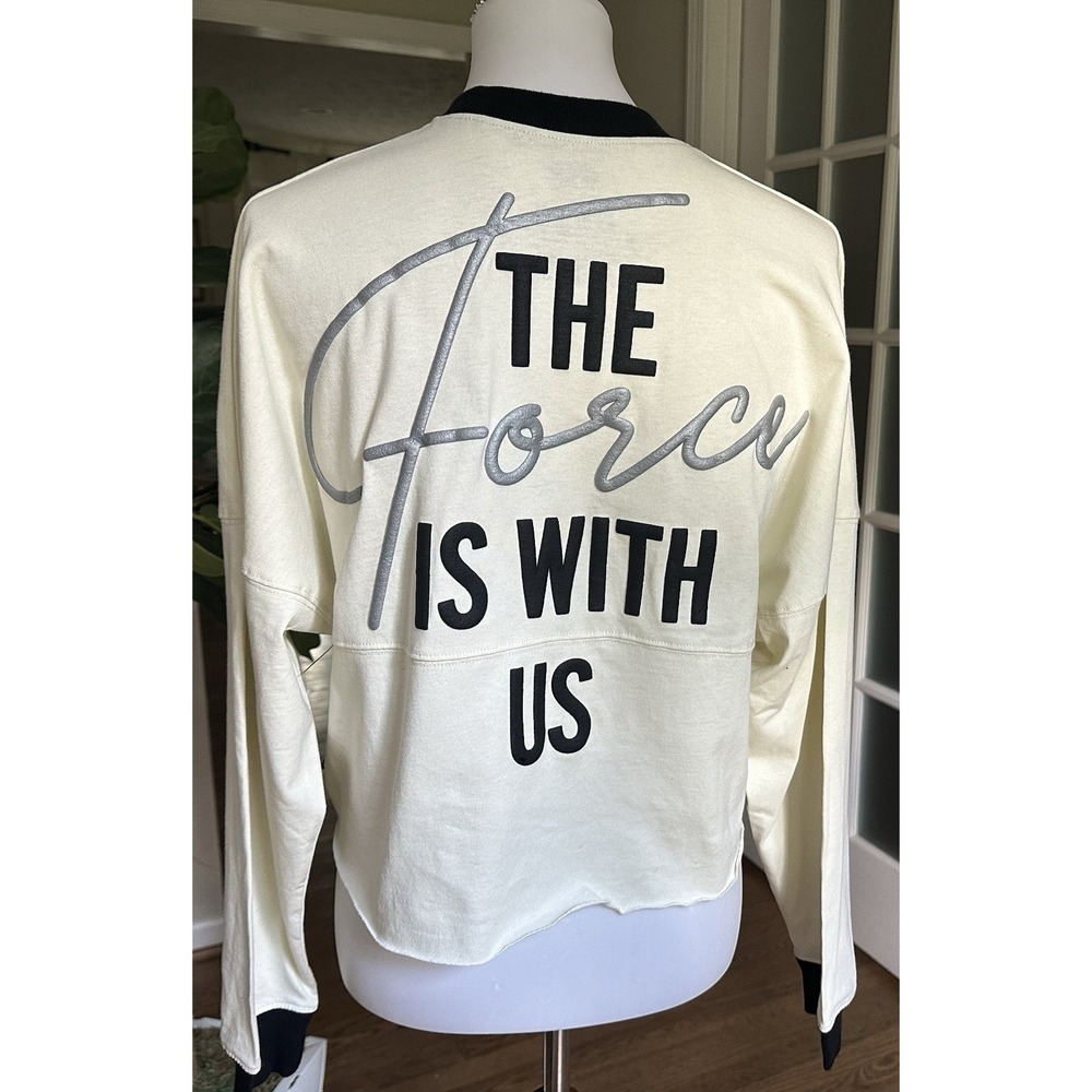 Star Wars Spirit Jersey Women's Small Long Sleeve The Force Is With Us Graphic T - Picture 4 of 6